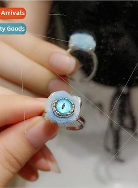 Quirky ltle monster fall winter new plush big eyes boy ring