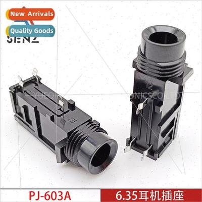 6.35 headphone socket PJ603A posive three-pronged all-plasti