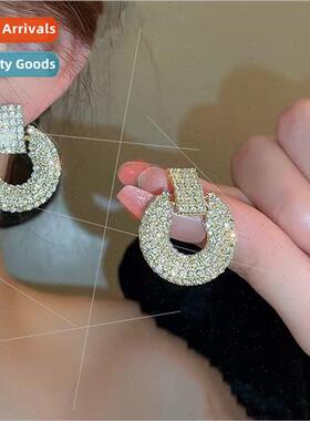 925 silver needle Korea simple atmosphere wild circle circle