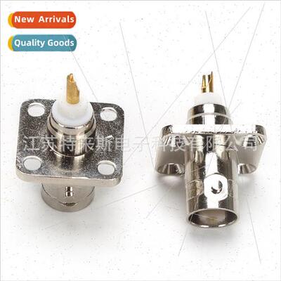 RF header coaxial connector BNC female Q9 four-hole square p