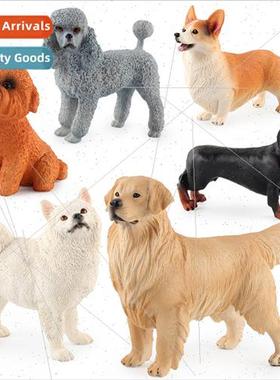 Dog Model Set Solid Dachshund Golden Retriever Cocker Spanie