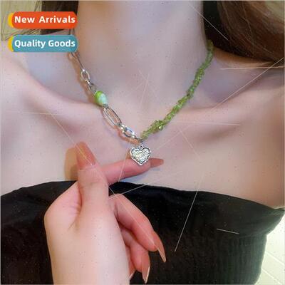 New Summer Love Splicing Beaded Necklace Female Sweet Cool S