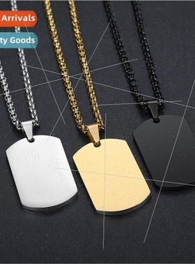 Stainless Steel Europe Military Men Pendant Hip Hop Minimali