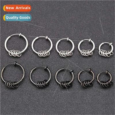 Korea hip-hop hipster earrings men tanium steel single earri