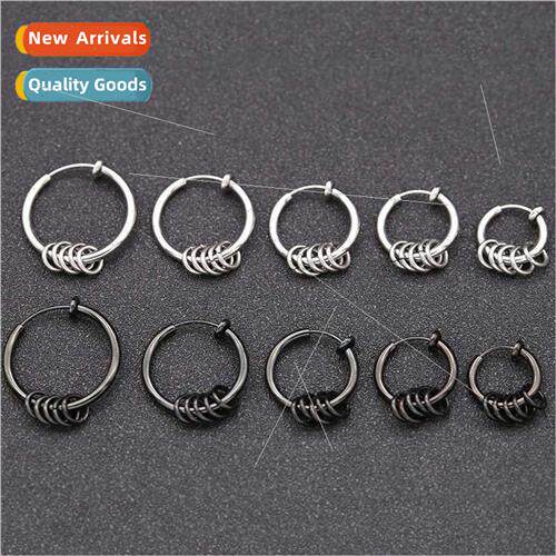Korea hip-hop hipster earrings men tanium steel single earri