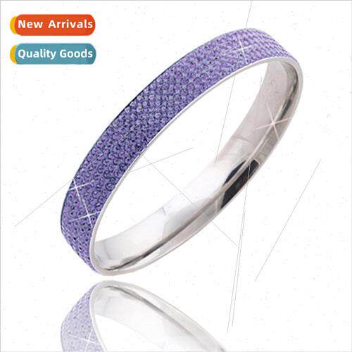 Europe popular women five rows flat diamonds stainless steel