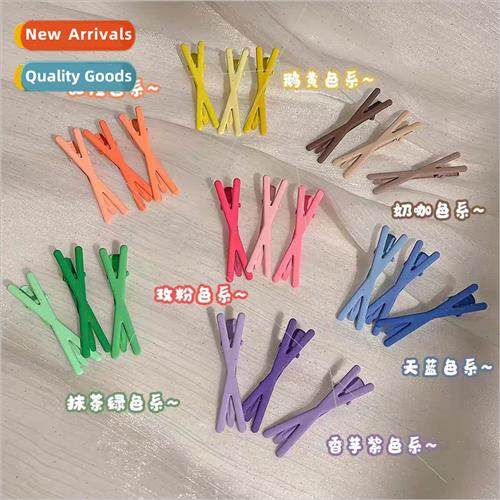 Colorful dopamine small hair clips girls side clip a word cl