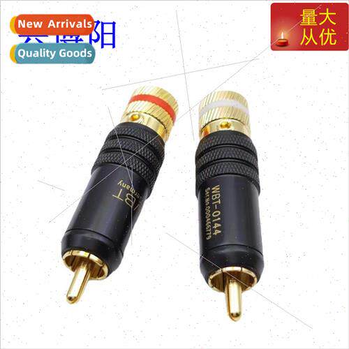 WBT-0144 Hanging thick gold black RCA plug black Lotus RCA p