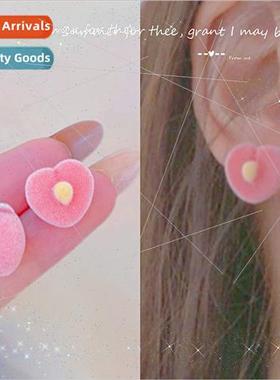 lver pin earrings peach flocked earrings fun sweet earrings