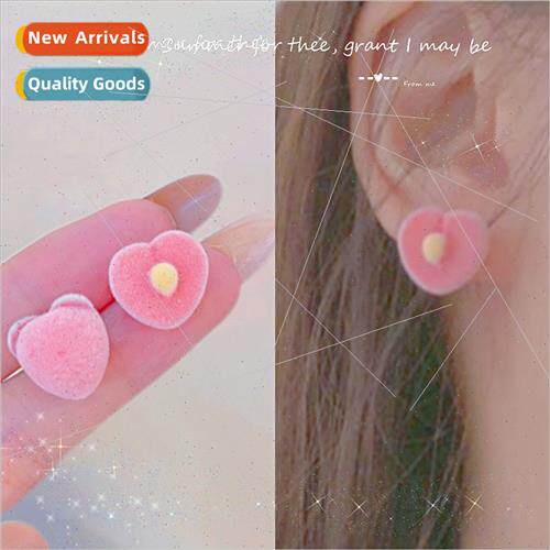 lver pin earrings peach flocked earrings fun sweet earrings