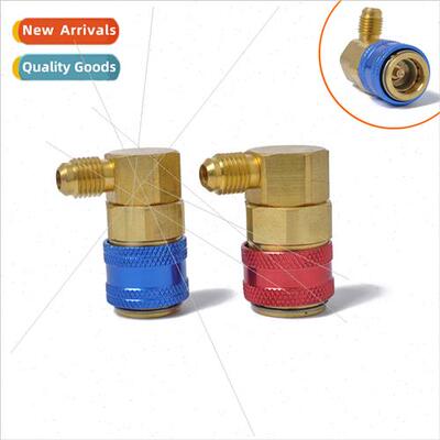 Automotive Fluoride Fting 90° Right Angle Adapter R134A Qui