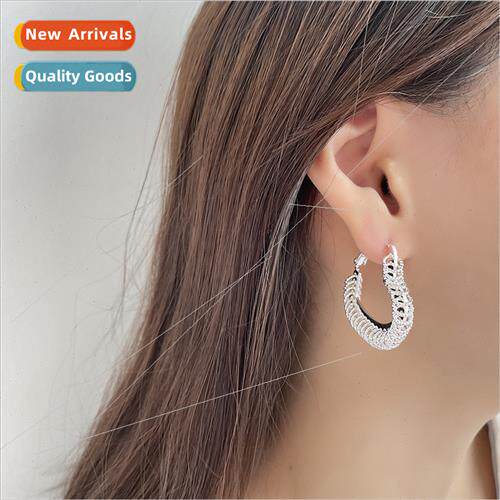Multiple hoops tassel love earrings super flash HK earrings