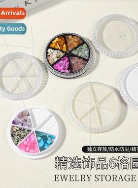 Nail jewelry organizer 6 compartments carousel box nail dril