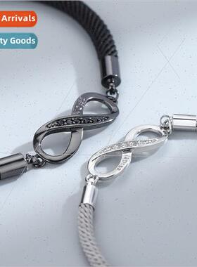 New 8 word Mobius ring couple bracelet men women a pair love