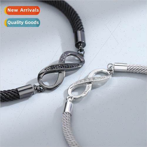 New 8 word Mobius ring couple bracelet men women a pair love