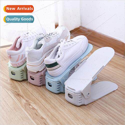 Double mple Adjustable Shoe Rack DIY Plastic Space Saving Al