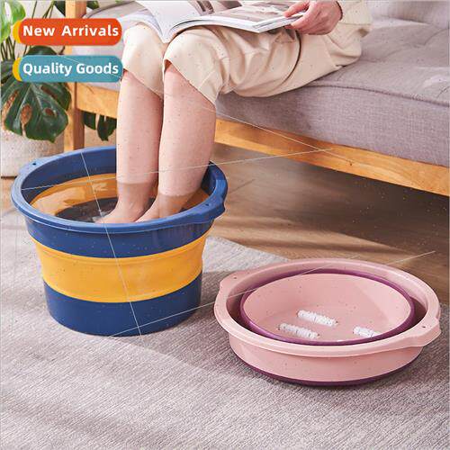 Foldable foot soaking bucket massage foot washing bucket por
