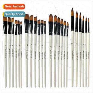 Preferred Pearl Whe Wooden Short Stick 6pcs Set Art Oil Pain