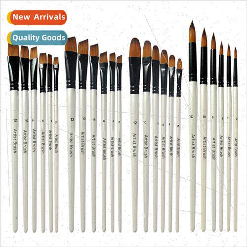 Preferred Pearl Whe Wooden Short Stick 6pcs Set Art Oil Pain
