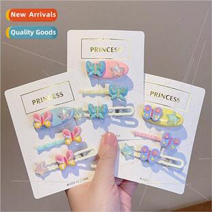 cute candy color butterfly hair clips duckbill clip a word c