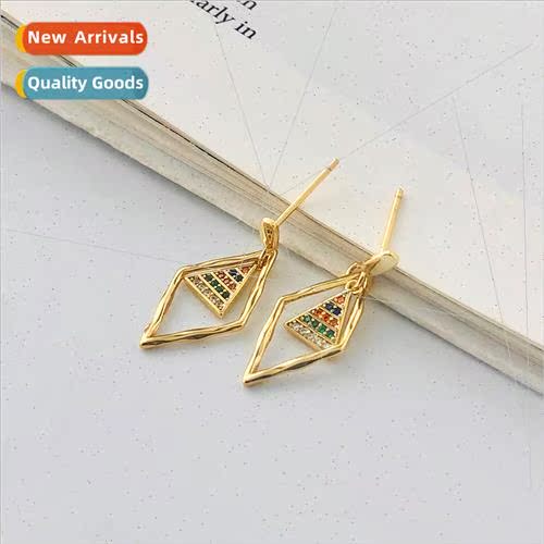 S925 lver Earrings Europe Colored Zirconia Diamond Earrings