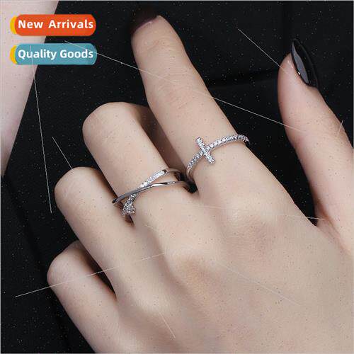 Cross opening ring female Korea country fashion student ins