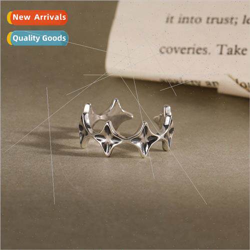 925 silver ins vintage starburst ring niche opening cold win