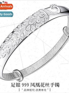 Peacock silver bracelet 999 female bracelet silver bracelet