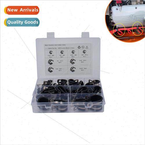 Boxed-46pcs 8 sizes-304 wh hose clamps Hose clamps R-type ho