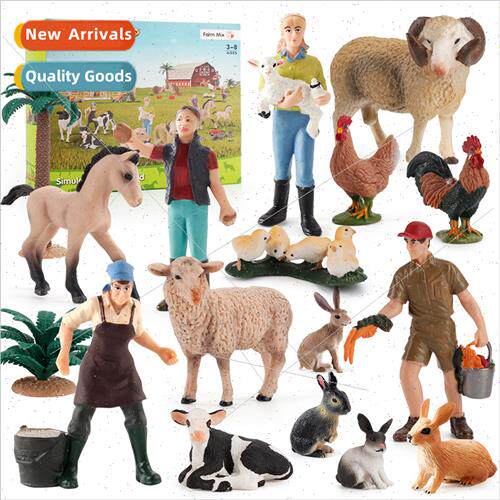 Farm Animal Poultry vestock Model Set Solid Static Sheep Her