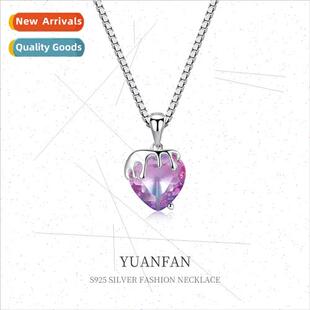 925 silver dissolving gradient love heart necklace women nic