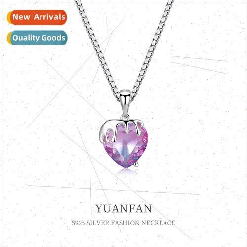 925 silver dissolving gradient love heart necklace women nic