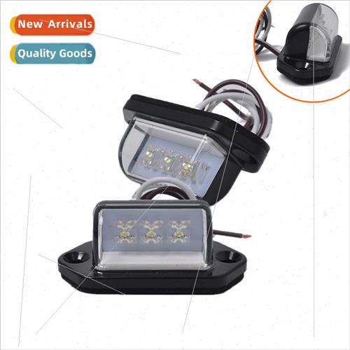 Car Rear cense Plate ght Trucks Vans 3pcs LED Whe cense Plat