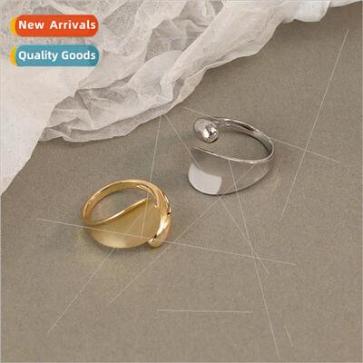 Ring 925 silver female retro 2021 new ins niche fashion open