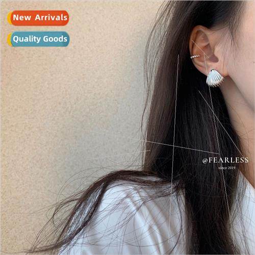 Korea metal shell earrings female niche retro earrings femal