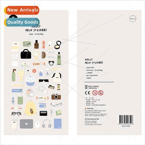 Korea nylon 1155 backpack s decorative stickers handbook sti