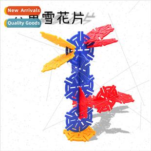 Hexagonal snowflakes parent-child interaction children puzzl