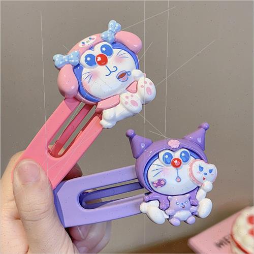 Japan cute cartoon hair clips 2023 new large side bangs hair