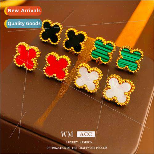 lver needle tanium steel colorful flower earrings earrings h