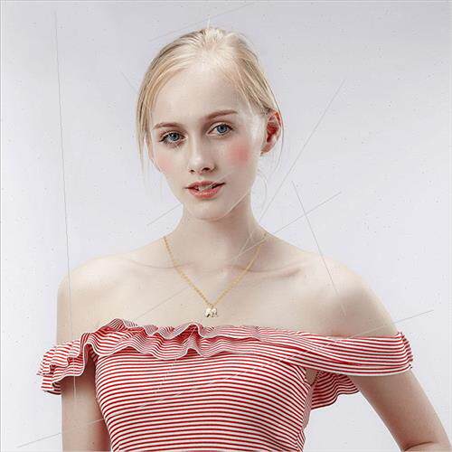 ck Paper Card cky Elephant Alloy Necklace Korea mple Jewelry