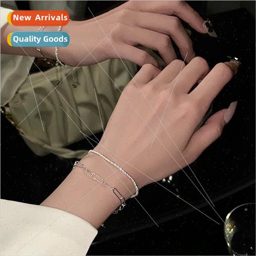 Full star silver pigmented circle bracelet fashion ins niche