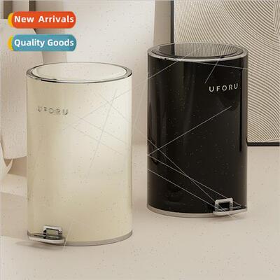 Household pedal trash can stainless steel large-capacy bathr
