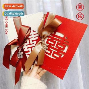 Wedding Vow Cards Wedding Reception Red Hollowed Out Happine