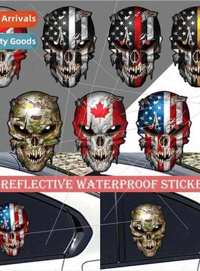 Skull crossbones American flag car stickers body graffi deco