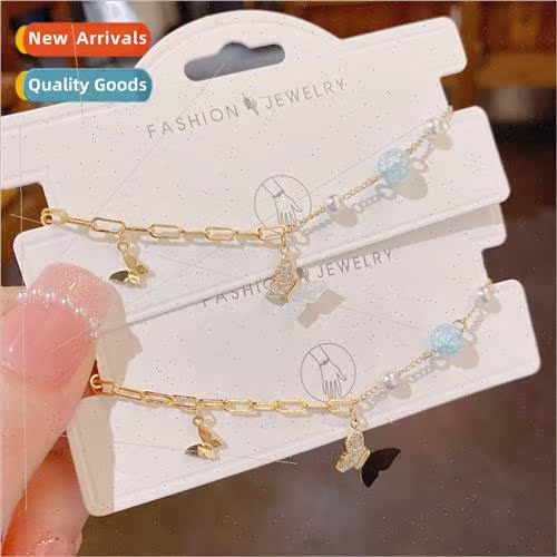 Korea Fashion mple Diamond Butterfly Bracelet Women 2022 Sum