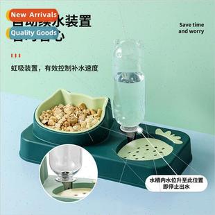Pet Bowl Dog Double Bowl Feeder Cat Drinker Cat Bowl Cat Sup