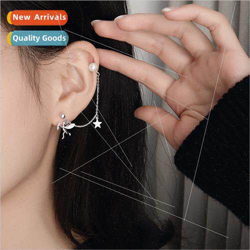 Pearl ear bone clip star earrings stud earrings female ins g