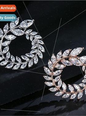 New Europe Elegant Bridal Dress Su Full Diamond Brooch  Offe