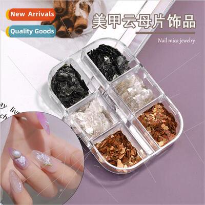 Nail art sequins Japan mica marble flakes pearlescent transl