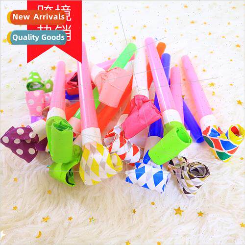 plastic paper blowing dragon children whistles birthday part